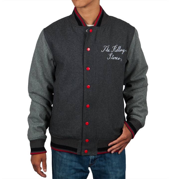 Rolling Stones - Tongue Men's Varsity Jacket for wholesale by Official Store