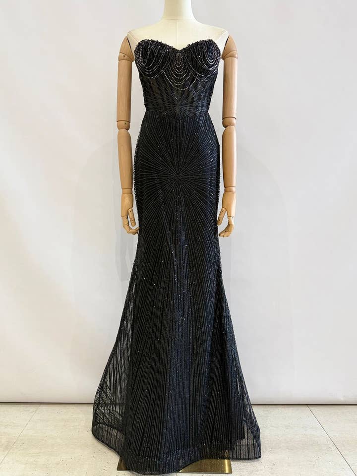 Invitadissimas - Wholesale Gown - Women's - Long dress with glitter 835122