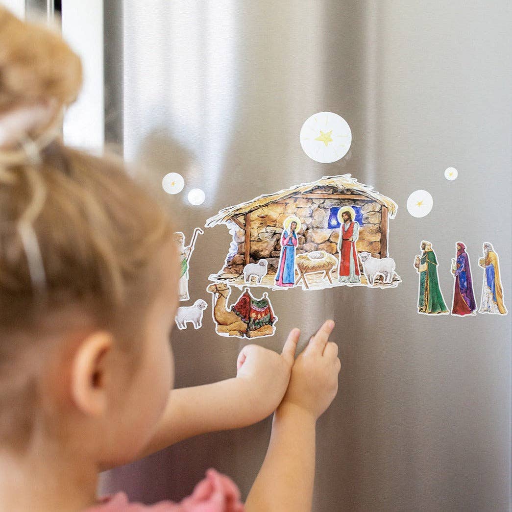 Sock Religious - Wholesale Christmas Decoration - Nativity Cling Set2