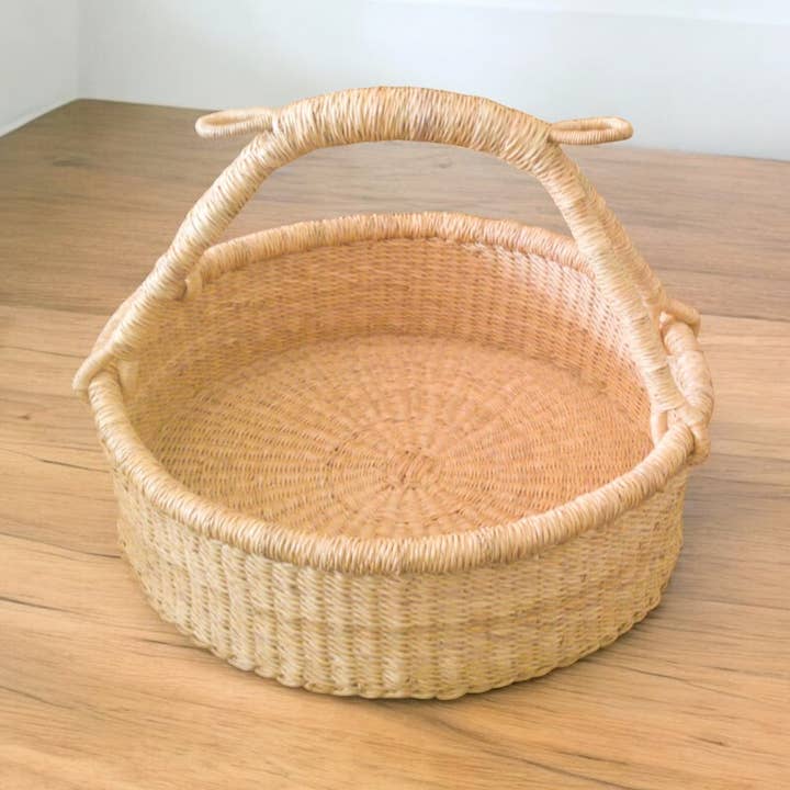 The African Home Goods - Wholesale Basket - Haverst Woven Basket, Portable Garden Harvest Basket10