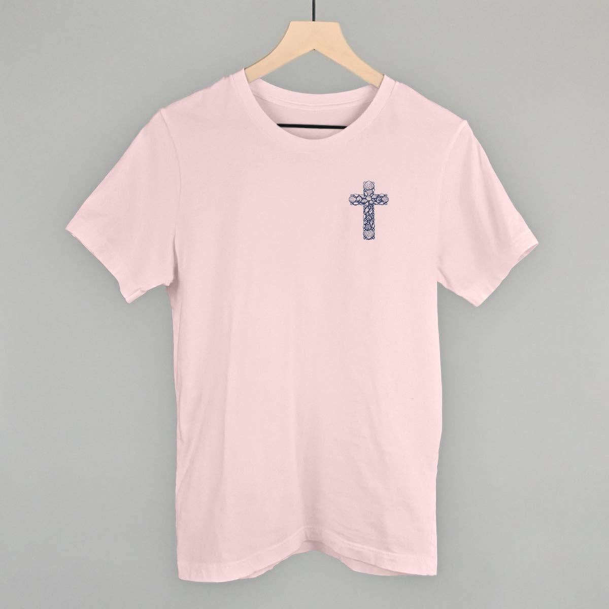 Ivy + Cloth - Wholesale Screen Printed T-Shirt - Women's - Seashell Cross (Left Chest)2