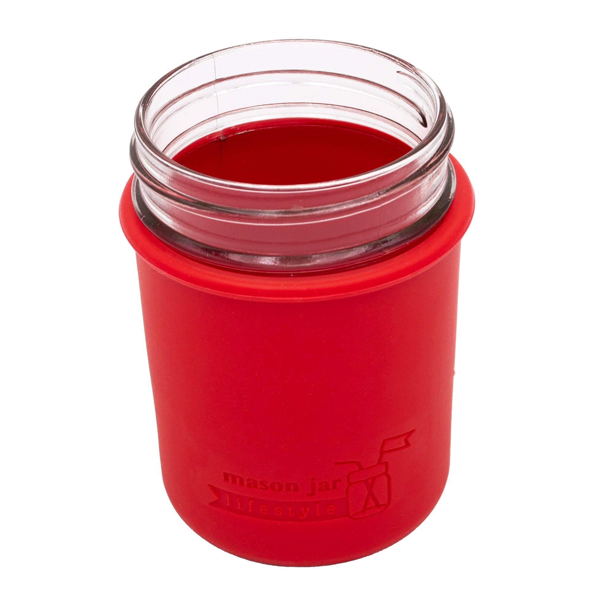 Mason Jar Lifestyle - Vente Housses de boisson - Manchon en silicone pour bocaux Mason d'une demi-pinte à bouche régulière de 8 oz16