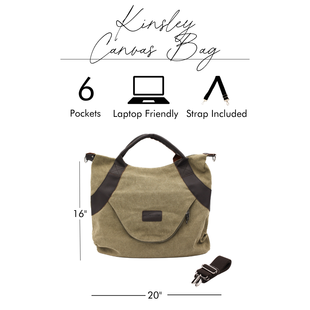 modern and chic - Wholesale Tote Bag - Women's - Kinsley Canvas Tote Shoulder Travel Handbag11