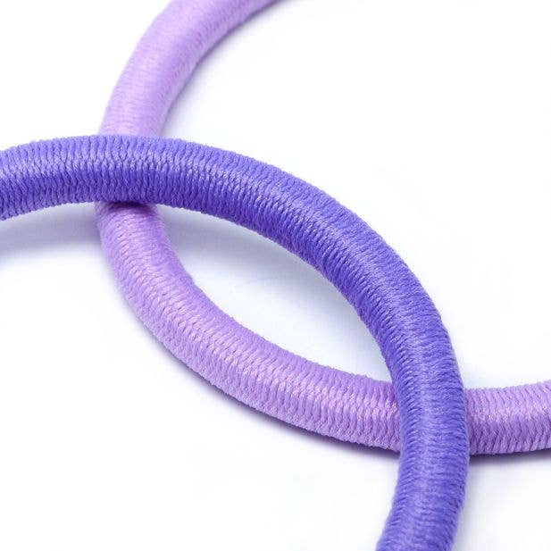 Inca UK - Wholesale Hair Tie - Elastics - Purple Mix - Card Of 12 - 4mm Thick2