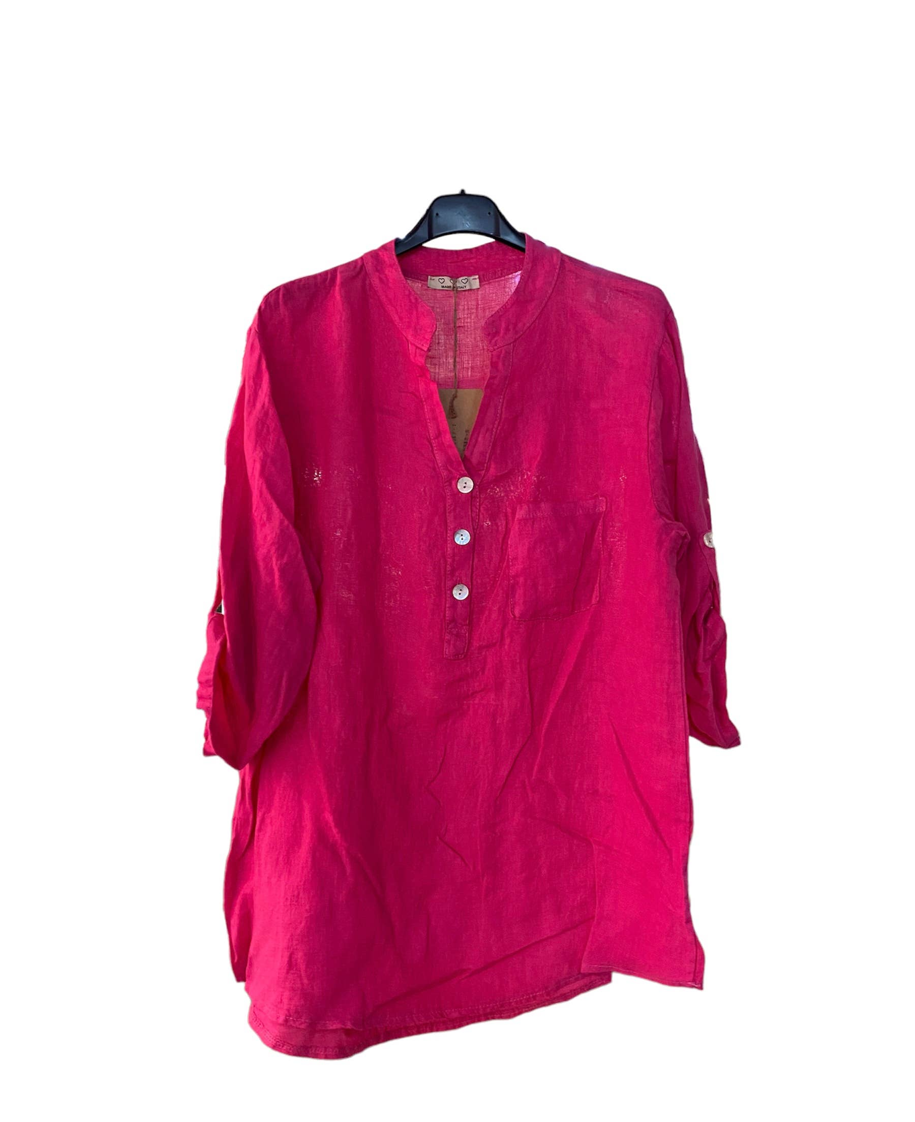 LÉA & LUC - Wholesale Button Down Shirt - Women's - 100% Linen Blouse REF. 636777