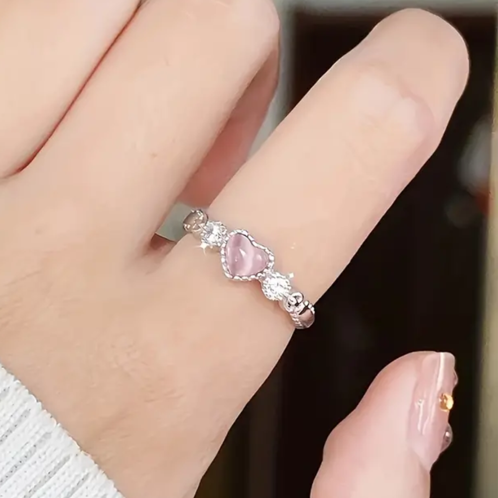 Ashlen – Großhandel Mehrsteinige Ringe – CHERISH HEART RING (VERSTELLBAR)1