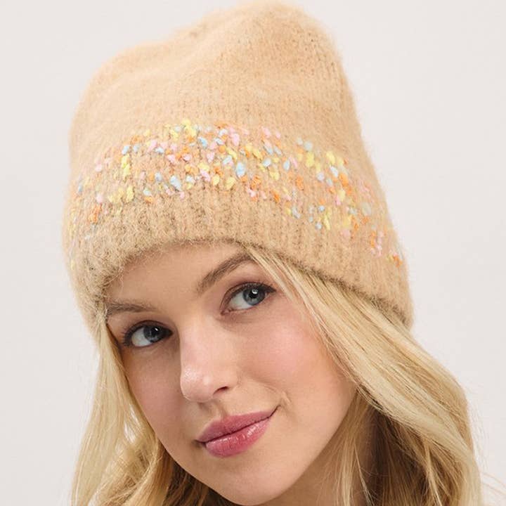 3AM BY H&D ACCESSORIES - Venta al por mayor Gorro de lana - Mujer - Gorro Sólido de Confeti15