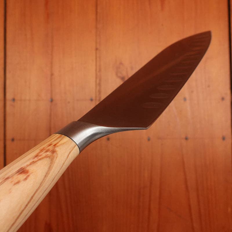 Bernal Cutlery - Wholesale Kitchen/Utility Knife - Friedr Herder Madera 6" Santoku Forged Stainless Olive 1/2 Bolster7