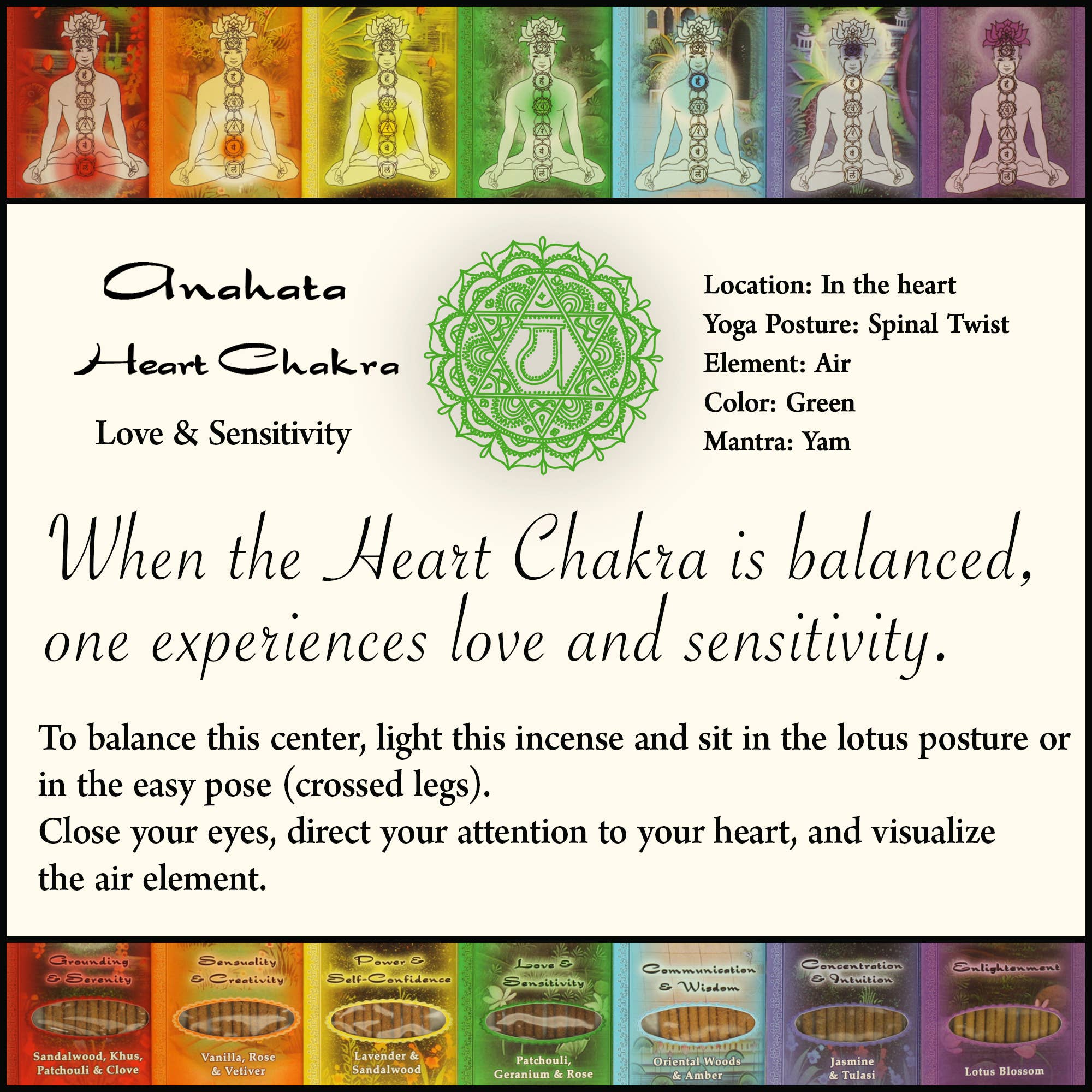 Prabhuji's Gifts - Wholesale Incense - Incense Sticks Heart Chakra Anahata - Love and Sensitivity5
