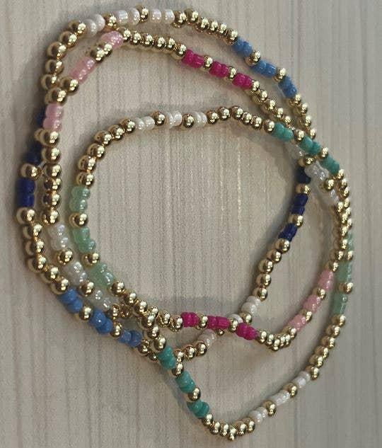 Stick Style - Wholesale Beaded Bracelet - 14k gold filled color bracelet 2