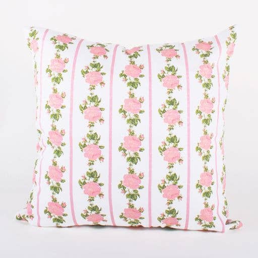 8 Oak Lane - Wholesale Throw Pillow Cover - Pink Rose Vine 20x20 Pillow Cover