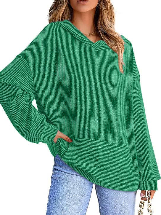 safistyle - Wholesale Sweatshirt - Women's - Women’s Loose Hooded Twisted Sweatshirt8