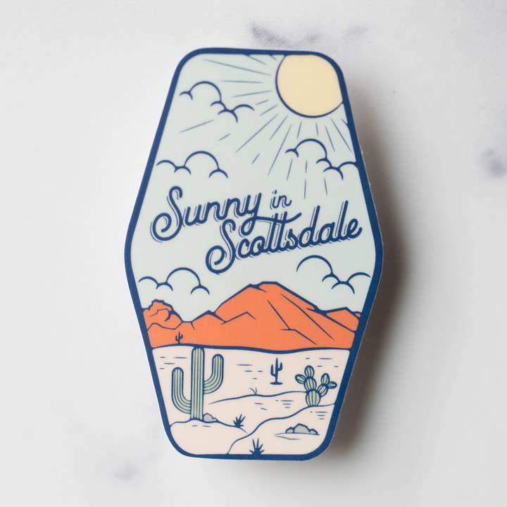 Sunny in Scottsdale Vinyl Sticker for wholesale by Click Bloom
