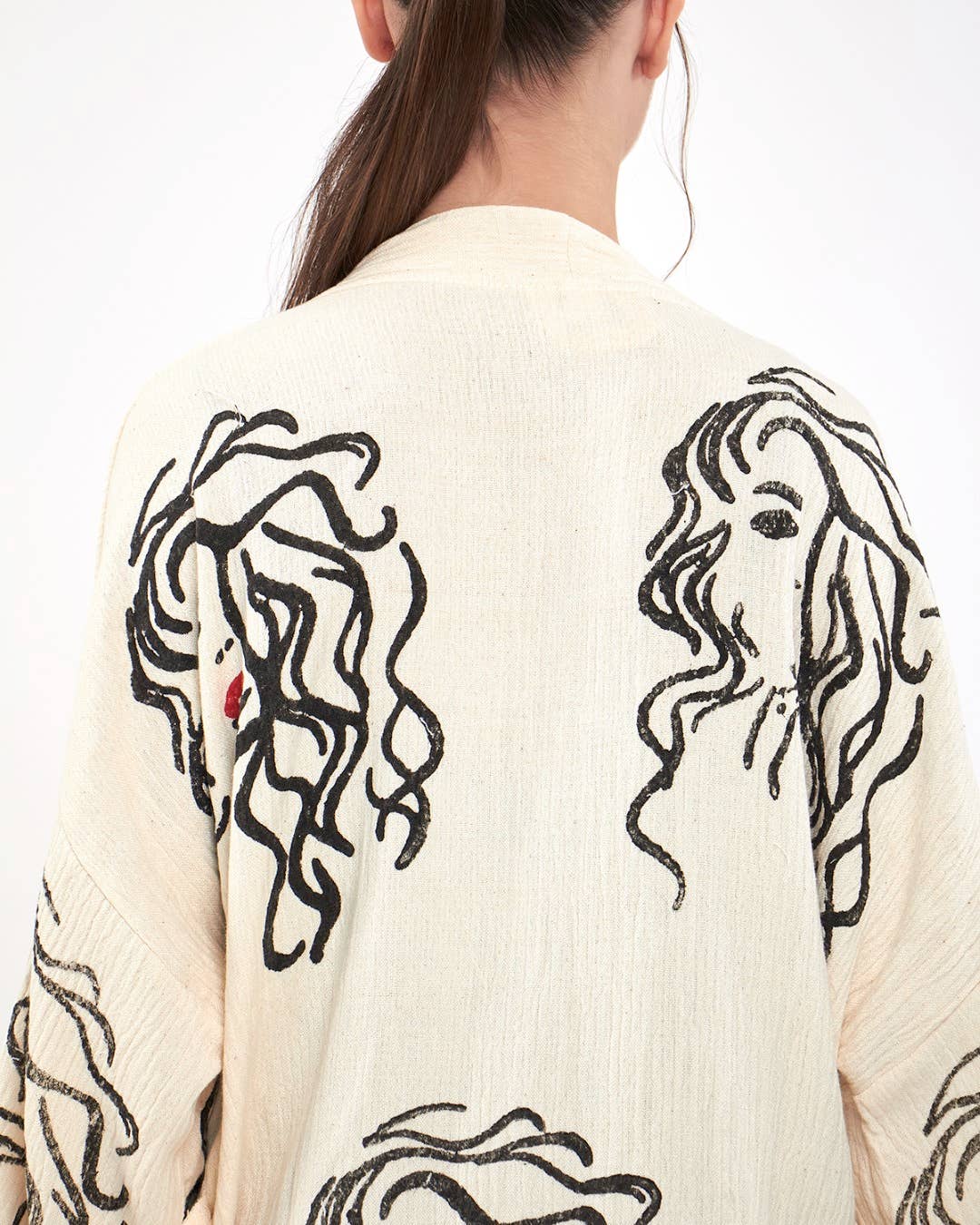 Yaz Concepts – Engroshandel Kimono - Dame – Hvide kvinder ansigt badekåbe kimono kjortel kaftan coverup kjole9