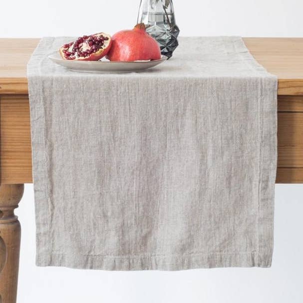 Natural Linen Table Runner for wholesale by Linen Tales (We cover U.S. import duties)