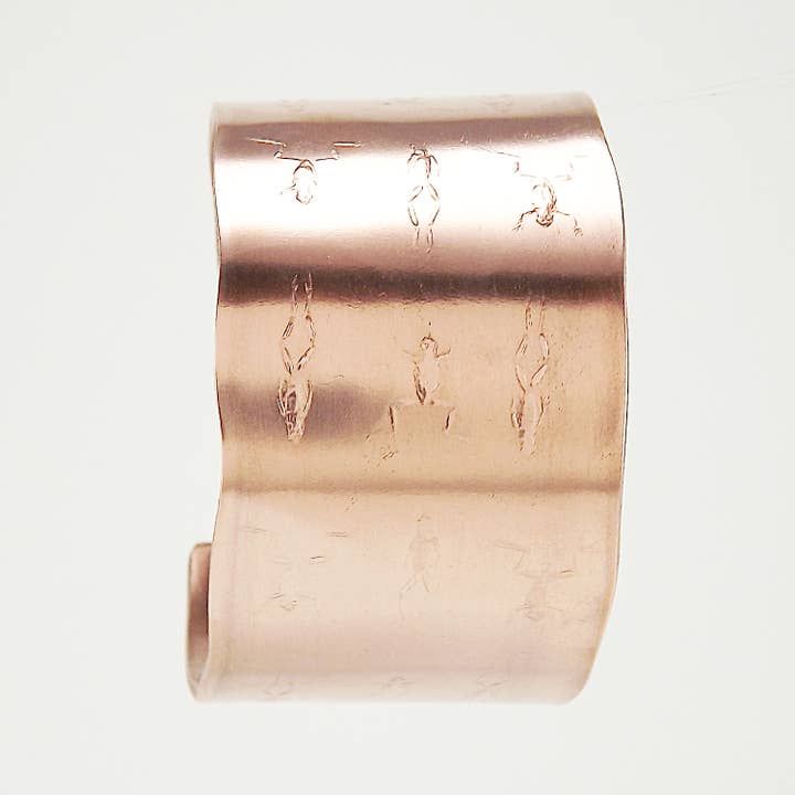 Frog Statement-Armbandmanschette, 1 7/16 Zoll, Kupfer, 6C für den Großhandel von David Stepan