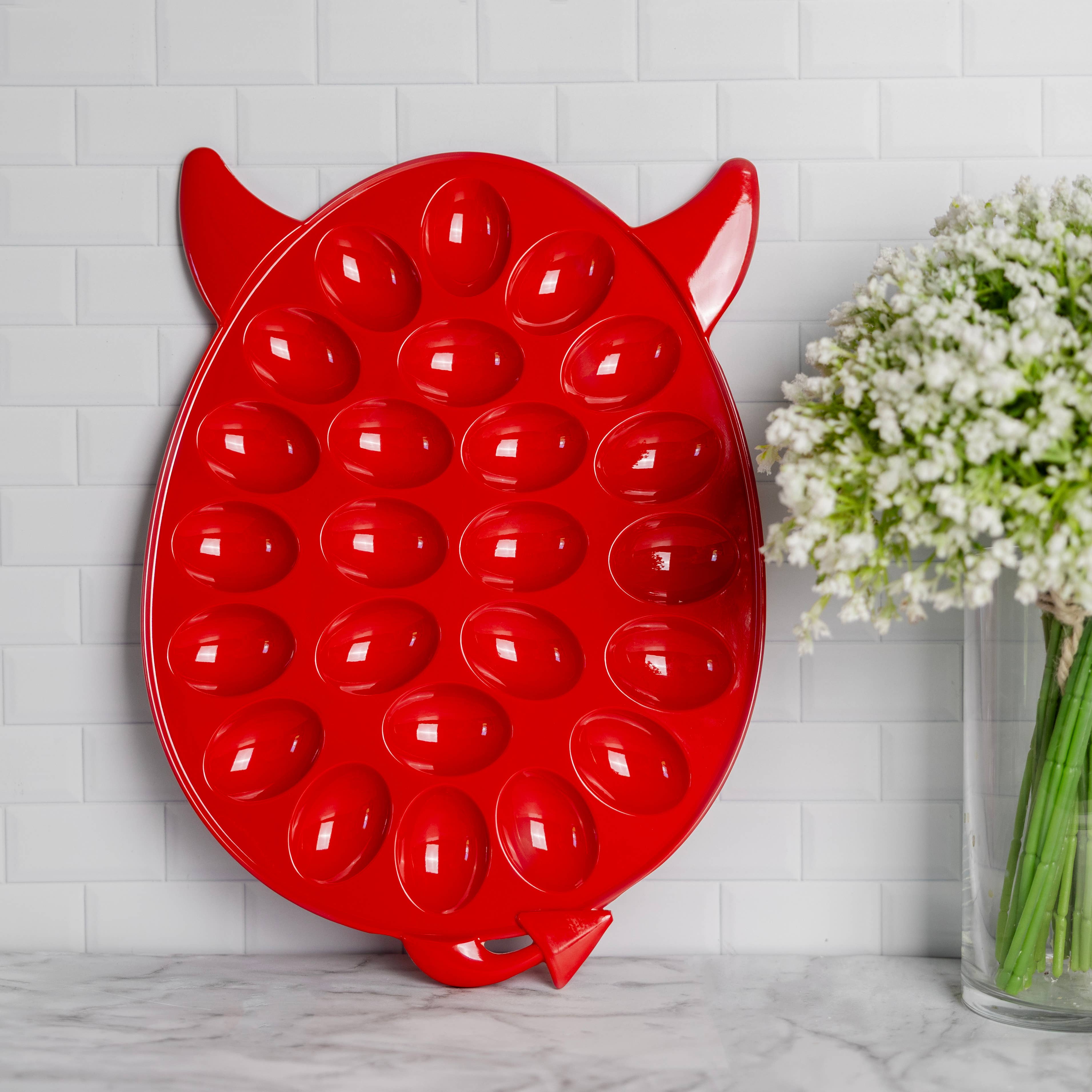 Fox Run Brands - Wholesale Egg Cup/Holder - Pund'it BeDeviled Egg Plate, 24 Cup Deviled Egg Platter1