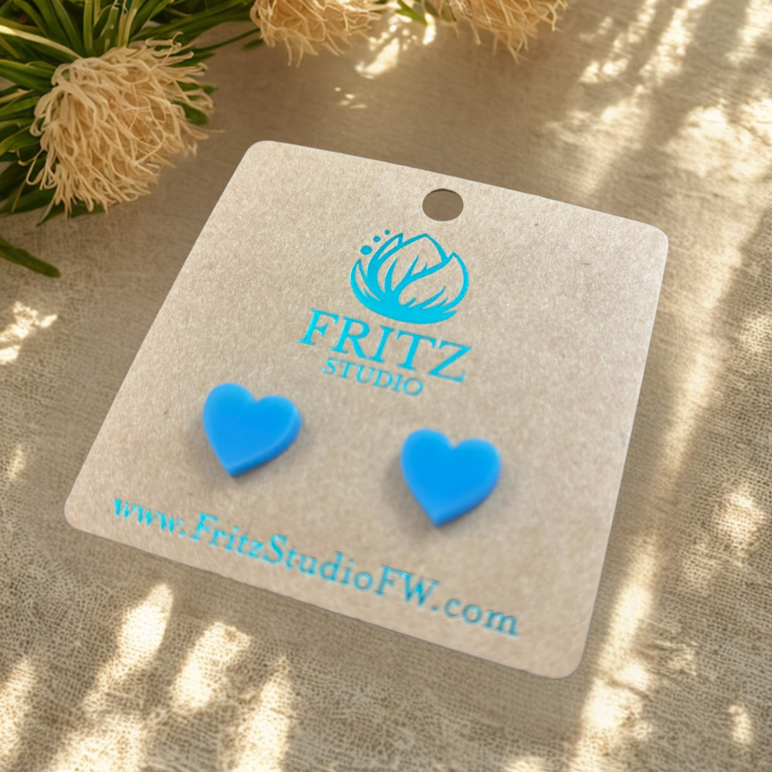 Fritz Studio - Wholesale Stud/Post Earrings - Gentle Heart Studs - Upcycled Stud Earrings1