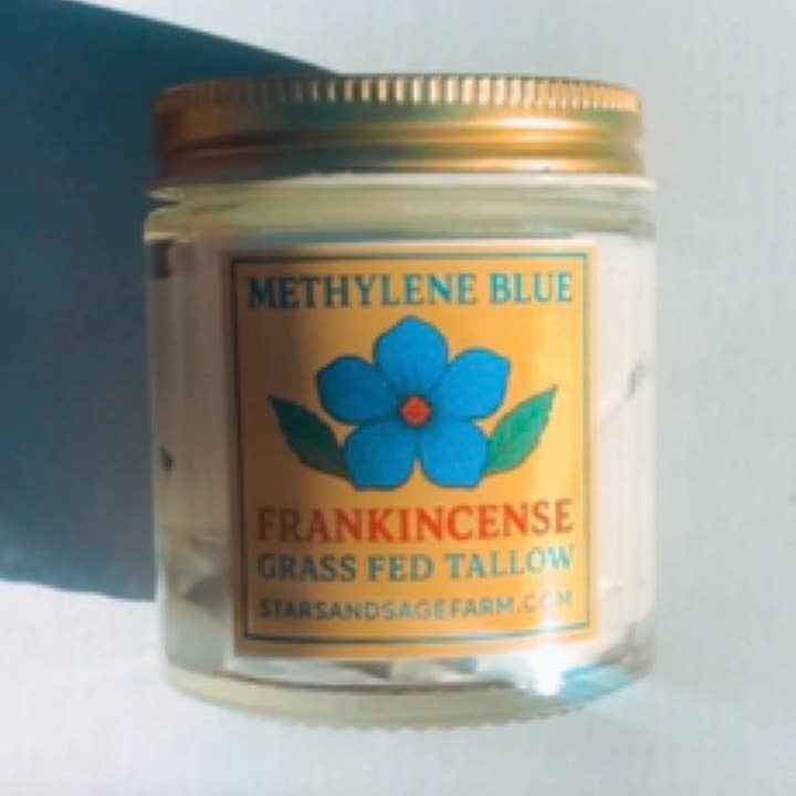 Bleu de méthylène Encens Suif Fouetté pour la vente par Stars and Sage Farm