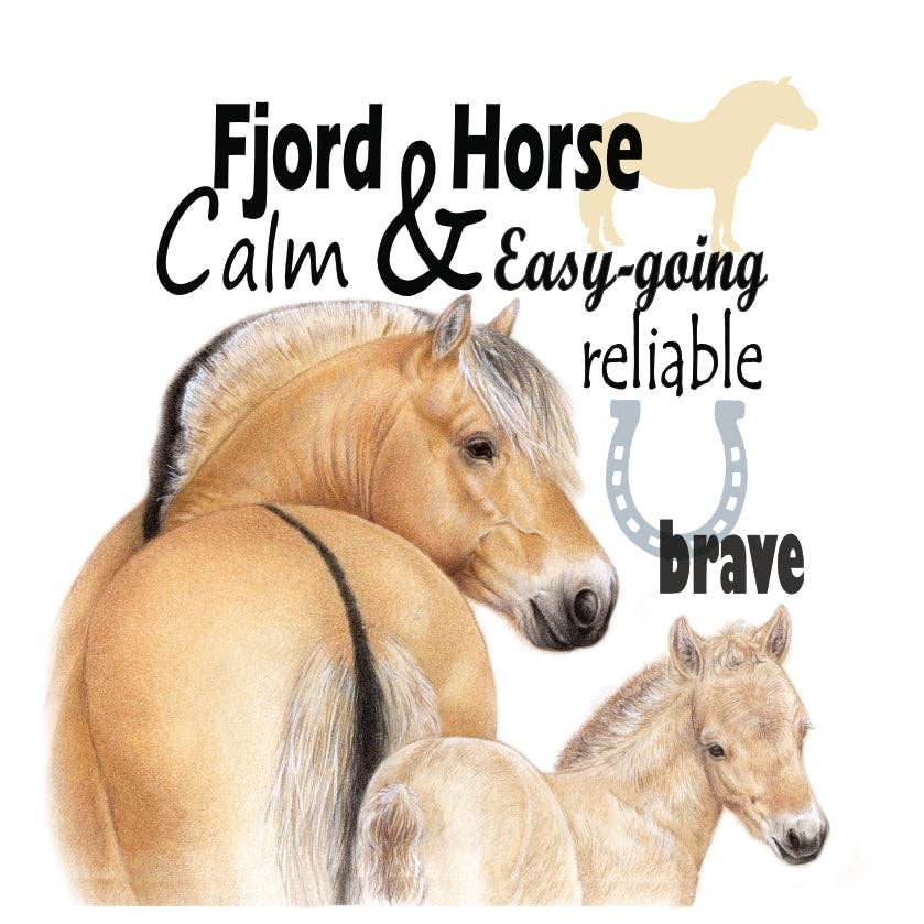 Animal Prints - Wholesale Magnet - Fridge magnet - Fjord horse with text0