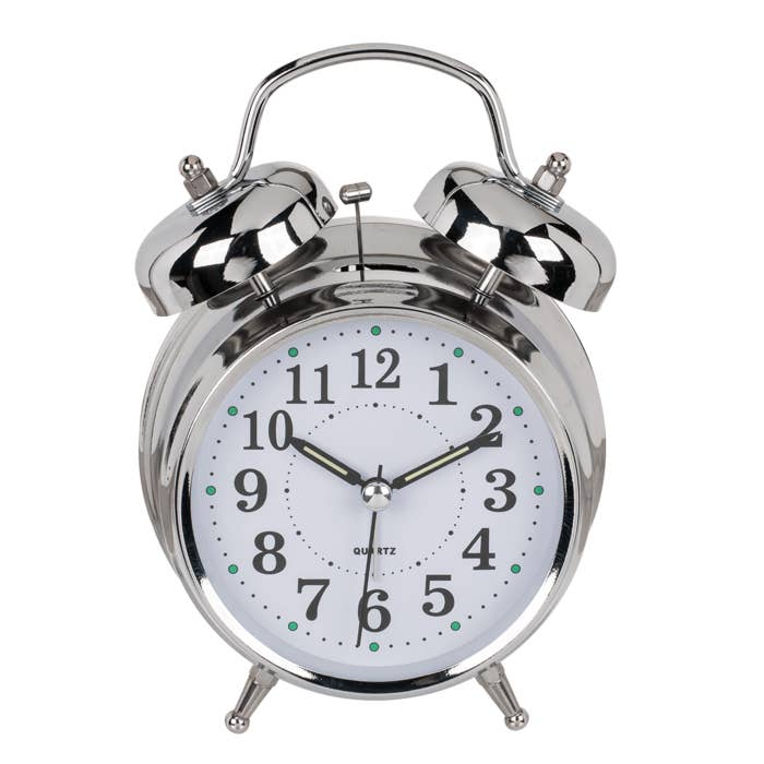 Out of the blue KG - Wholesale Alarm Clock - Metal Alarm Clock, Chrome,3