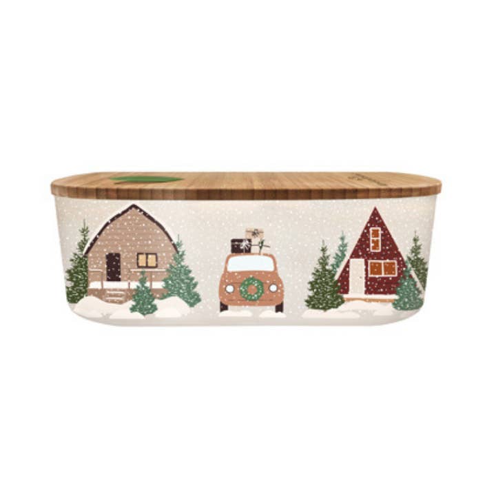 Maison Royal Garden - Wholesale Lunch Bag/Box - Lunch box 800ml (in P.L.A) Wintertime