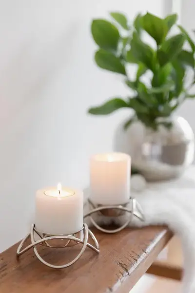 EDZARD - Wholesale Tapered Candle/Candlestick - Set of 2 Candle Holders Bastia S, H 4 cm2