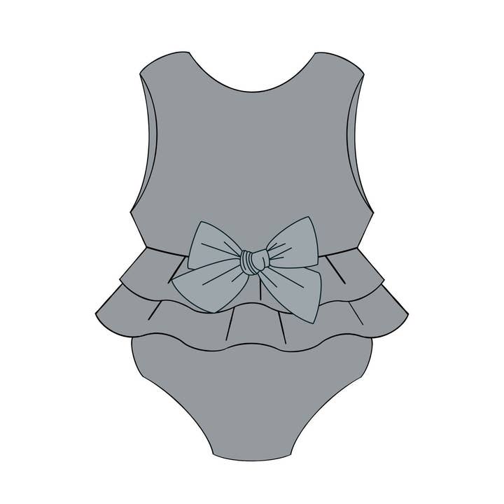 Girl Ruffled Onesie for wholesale by Maison’s Custom Cutters