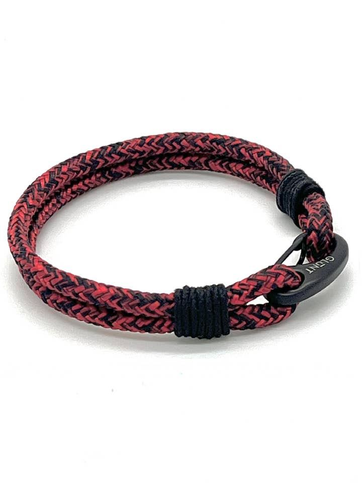 NB Black/Red svart - handgjort armband i nautisk cabuyeria för wholesale av GLUNT