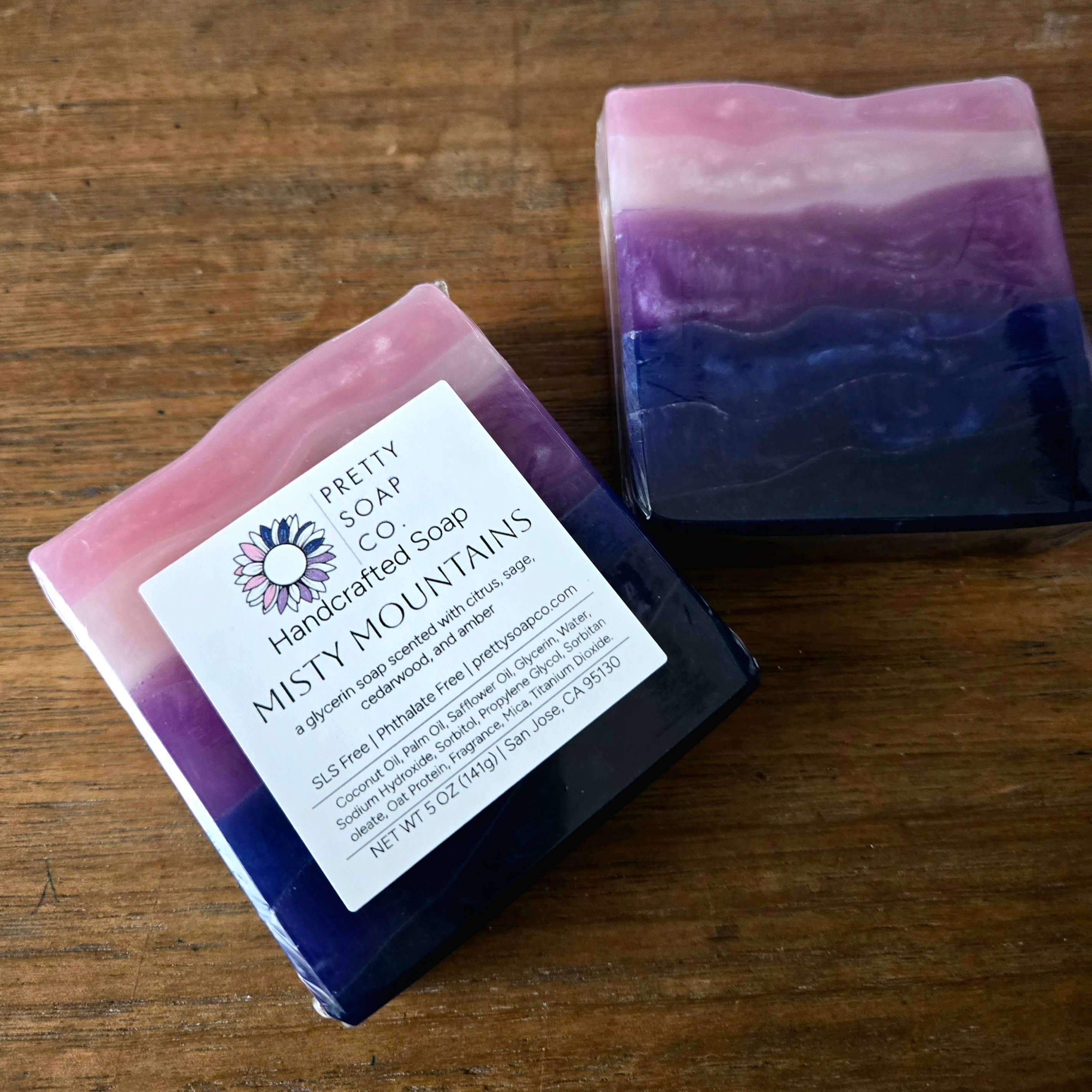 Pretty Soap Co. - Wholesale Bar Soap - Misty Mountains Glycerin Soap | Sweet and Airy Forest Scent1