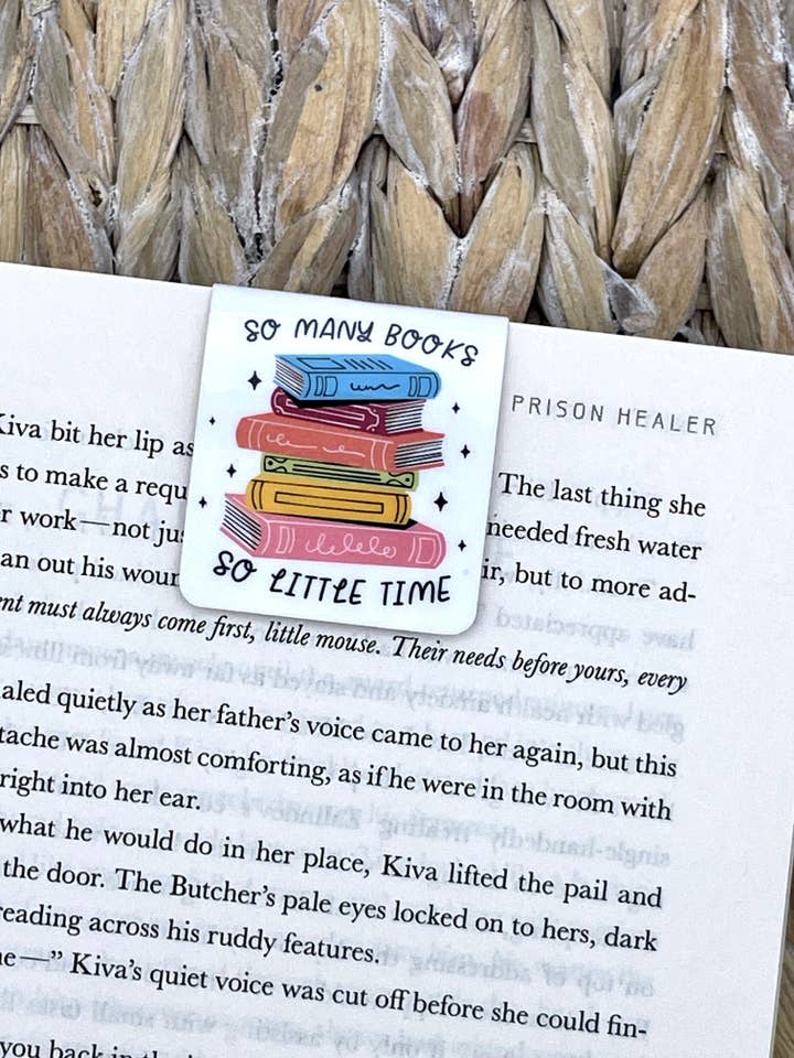 So Many Books, So Little Time | Magnetic Bookmark for wholesale by YGG Threads