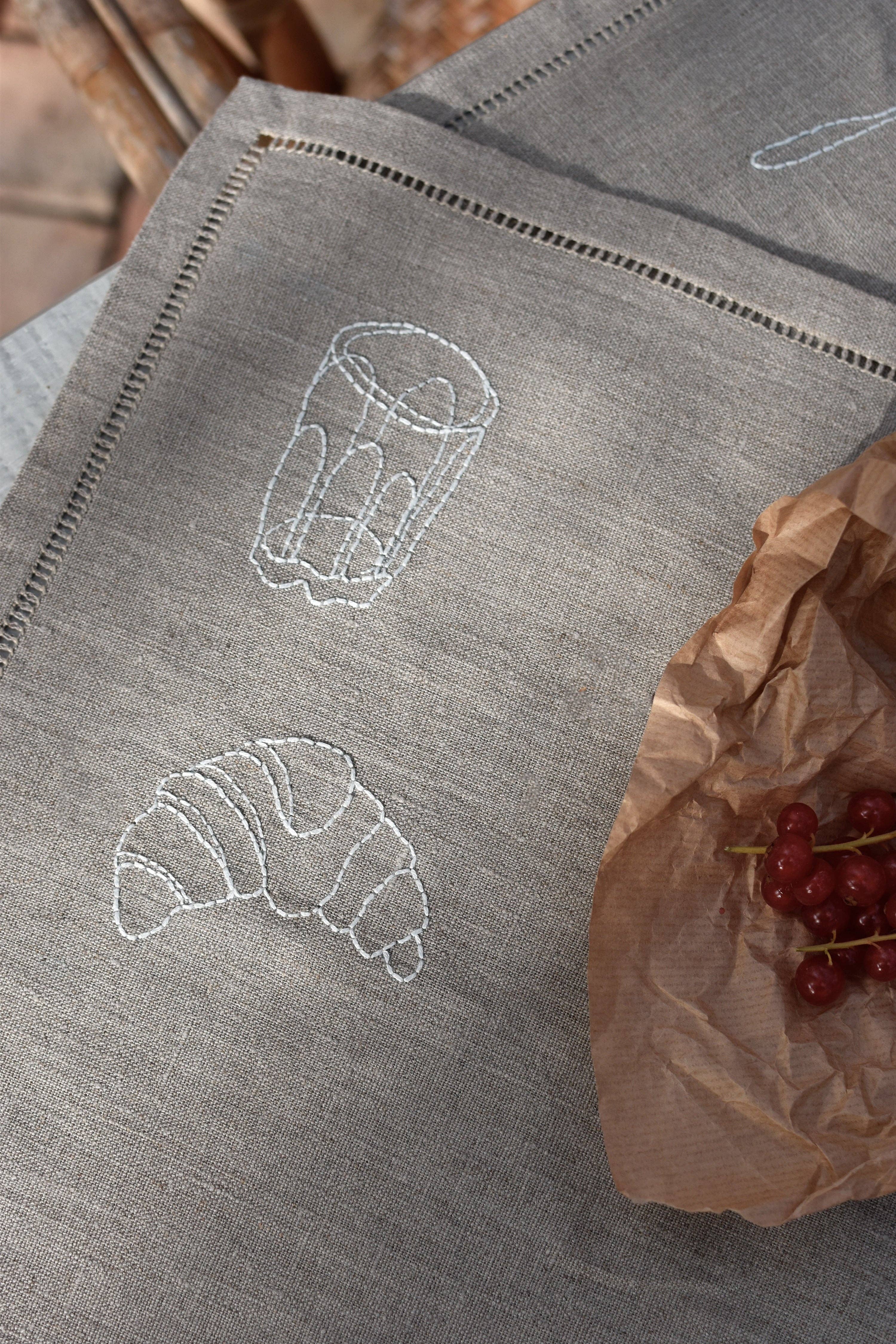 À bientôt - Wholesale Placemat - Petit Dej Organic Linen Placemat in White11