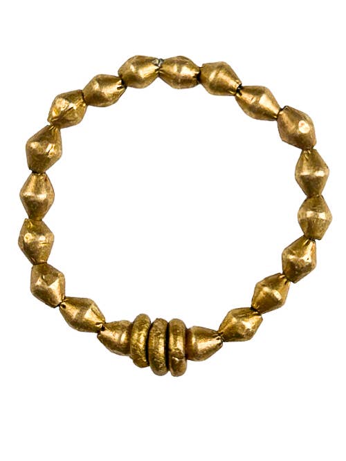 Metal Single Stack Bracelet | Gold for wholesale by Twine & Twig