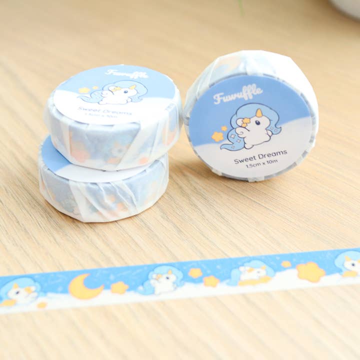 Unicorn Dreams Washi Tape for wholesale by Fuwuffle