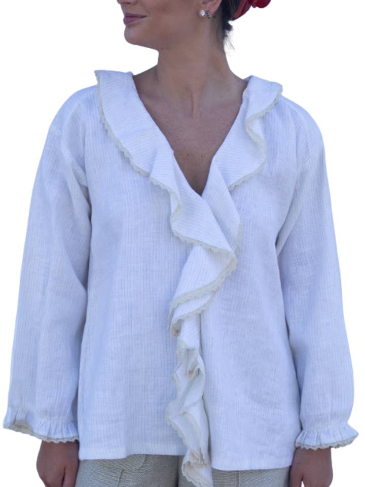 Top con Volantes a Rayas Deon - Venta al por Mayor para venta al por mayor de The Art of Creating Inc