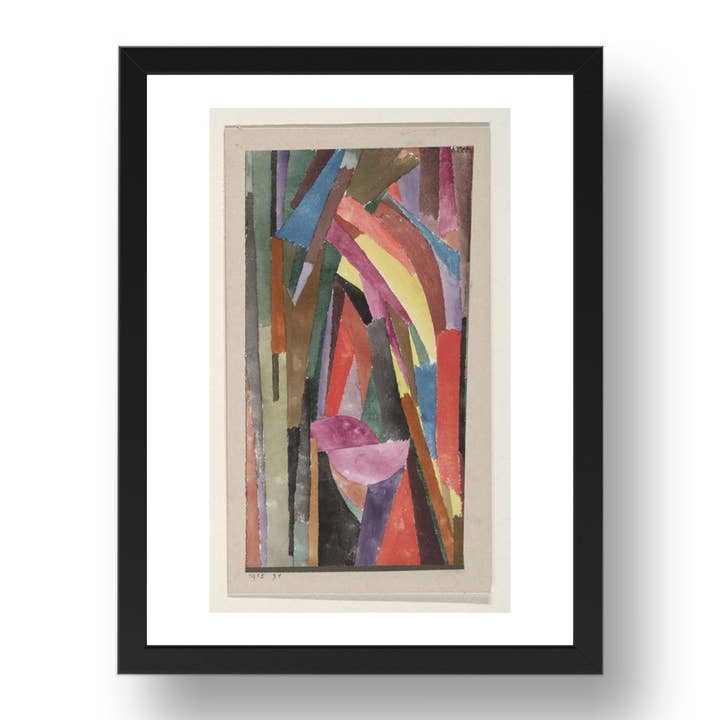 Paul Klee: Laughing Gothic, modernist artwork, A3 Size Reproduction Poster Print in 17x13" Black Frame for wholesale by PERIOD PRINTS