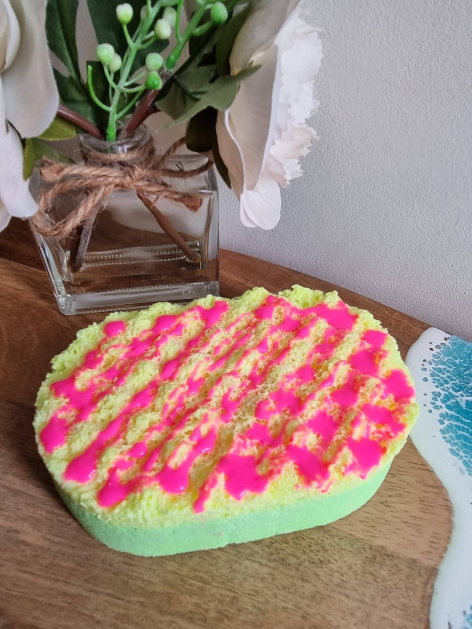 Cottage Fresh Scents – wholesale Bath pouf/sponge – Tropical Twist Soap Infused Exfoliating Massage Sponge1