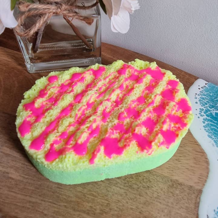 Cottage Fresh Scents – wholesale Bath pouf/sponge – Tropical Twist Soap Infused Exfoliating Massage Sponge1