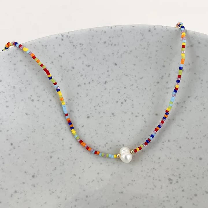 Sweet Cherry Sky - Wholesale Beaded/Pearl Necklace - Bohemian Fresh Water Pearl Beaded Necklace