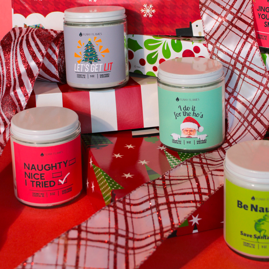 Funny Flames Candle Co - Les Creme - Wholesale Jar/Filled Candle - Holiday 2025 Best Sellers Collection 9oz Candles76