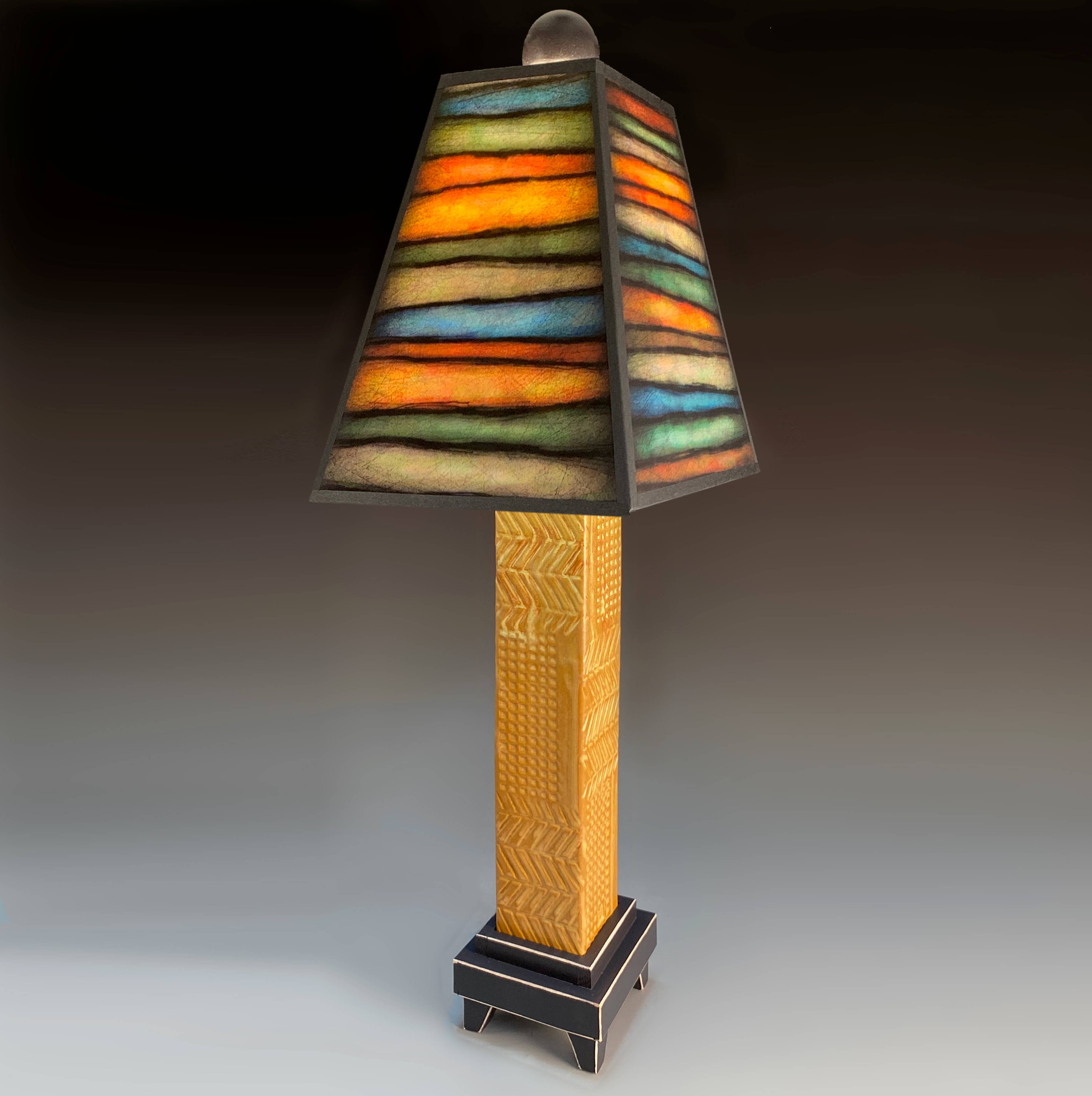 Macone Clay / Spooner Creek - Wholesale Accent/Desk Lamp - Q - Rough Stripes Lamp7