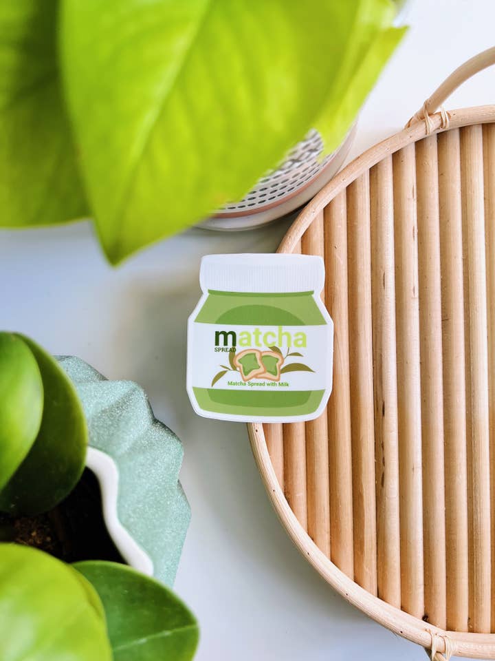 Matcha Nutella Vinyl Sticker for engroshandel hos Matcha Paper Co.