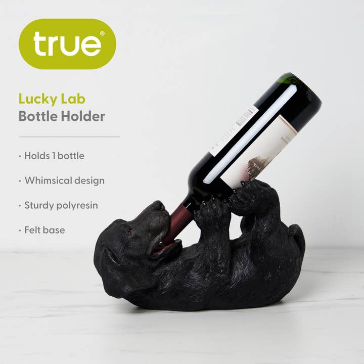 TRUE - Wholesale Bottle Rack/Holder - Decorative Animal Wine Bottle Holder - Lucky Lab