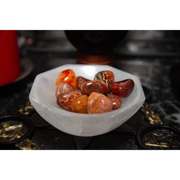 Belladonnas Botanicals - Wholesale Spiritual Stone/Crystal - Asmodeus Fire Agate Spirit Stone