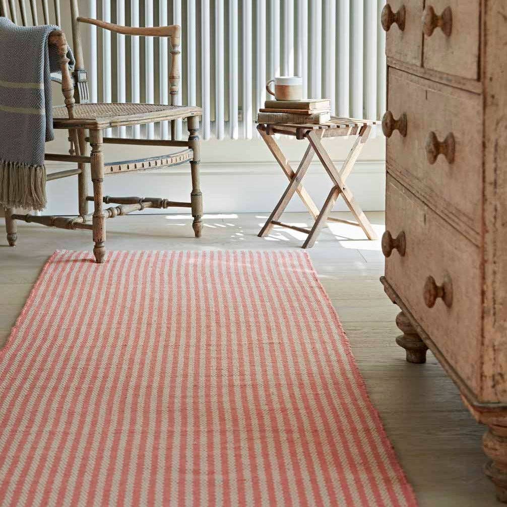 Weaver Green – wholesale Area rug – Polperro Stripe Coral Rug2