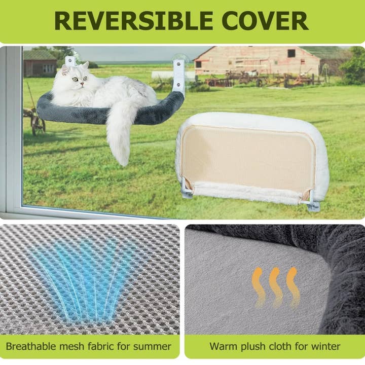 Robud & Mewoofun Official Store - Wholesale Pet Bed - Cat - Cat Window Perch, Cat Window Hammock with 4 Suction Cups7