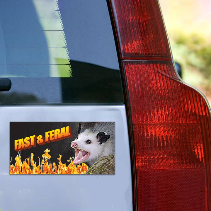 Fast & Feral Vinyl Bumper Sticker for wholesale by Articuh