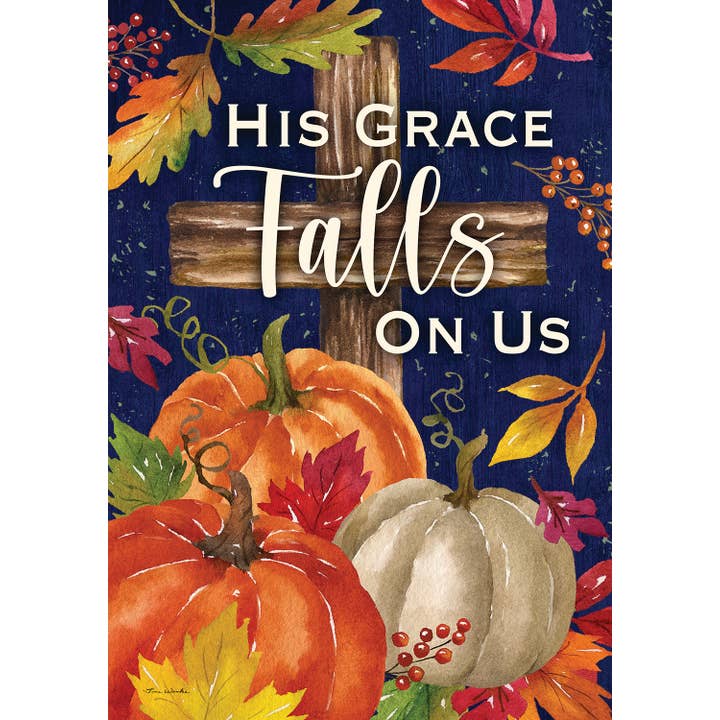 Custom Decor - Wholesale Flag - His Grace-Flag by Tina Wenke ™ - 12” x 18”