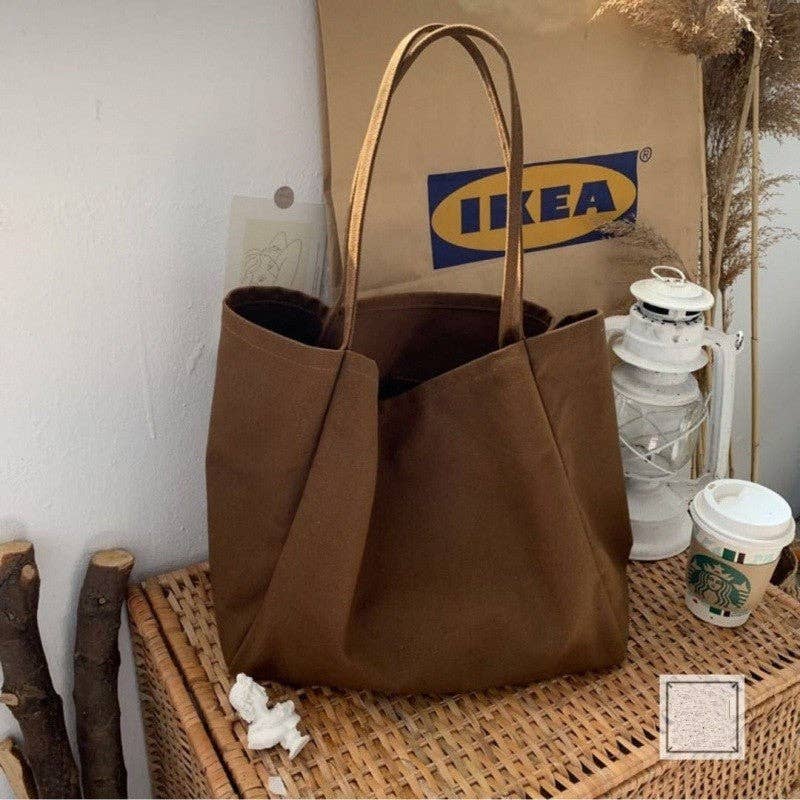 Plush Looks - Wholesale Tote Bag - Women's - Plain Canvas Tote Shoulder Bag1