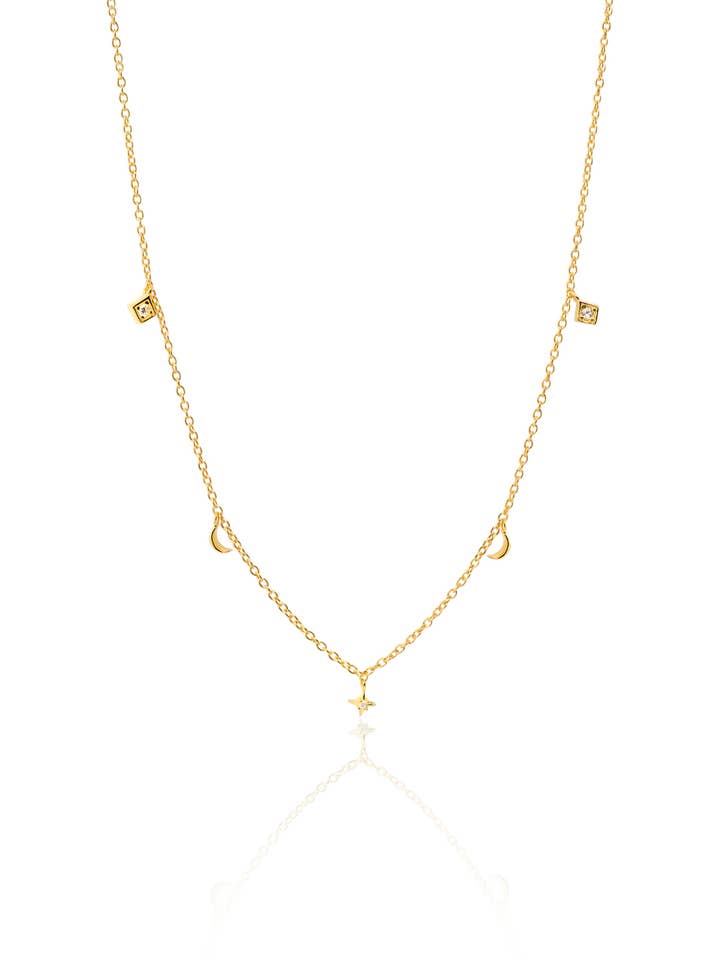 MOONSTAR CHOKER gold necklace for wholesale by Aran Jewels